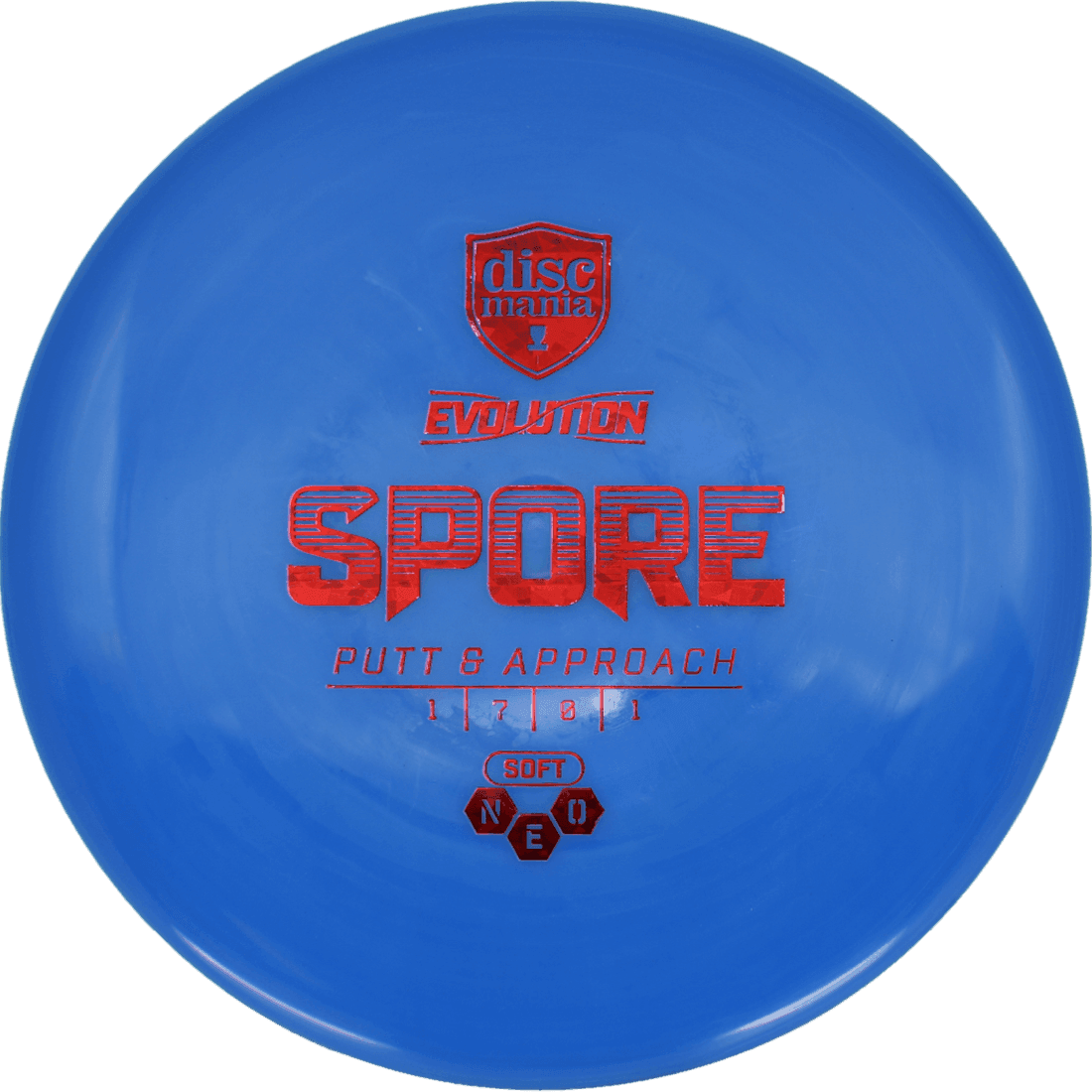 Discmania Spore - Soft Neo / 159g - Blue (Red Shatter) - Skyline Disc Golf