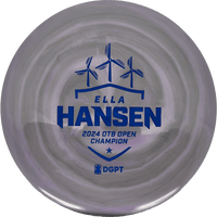 173g - Gray/Pink - ish Swirl (Blue - OTB Open Champion) S - Line Swirl - Ella Hansen Triumph Series Discmania TD - Skyline Disc Golf