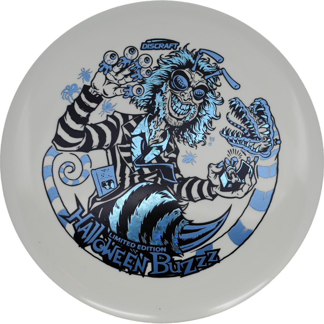 Discraft Buzzz Discraft Buzzz - Glo - Triple Foil Halloween Edition / 177g - Glow (Ice Blue Foil/Blue Snowflakes) - Skyline Disc Golf