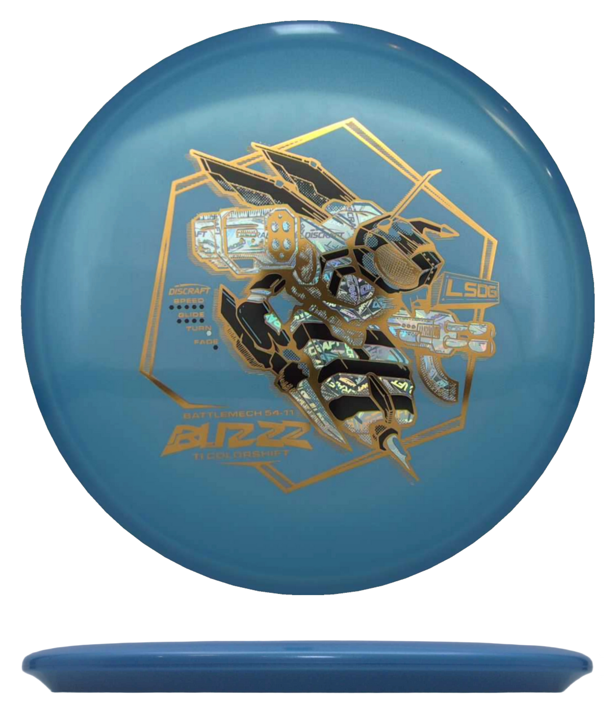 Discraft Buzzz - TI Colorshift -2026 Ledgestone (Season One) / 177+ - Sky Blue (Gold/Black/Silver Discrafts) - Skyline Disc Golf