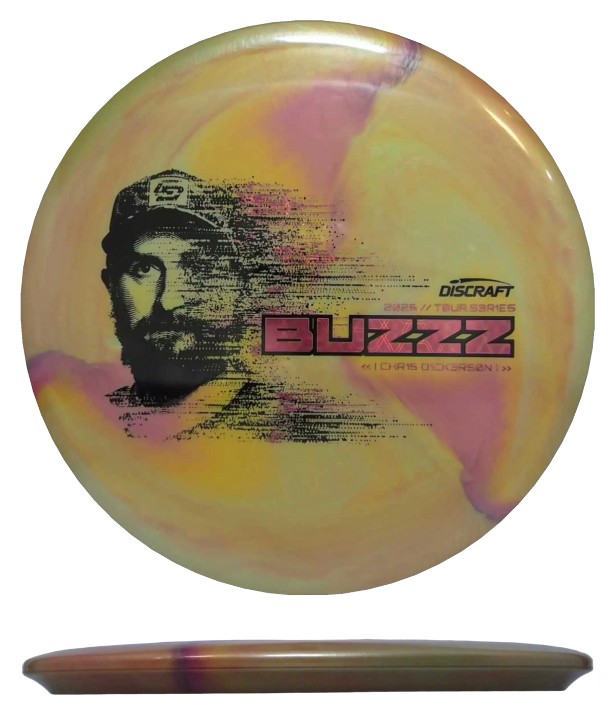 Discraft Buzzz - Special Blend - Chris Dickerson Tour Series / 175-76g - Honey w/ Red Burst (Crimson Tron) - Skyline Disc Golf