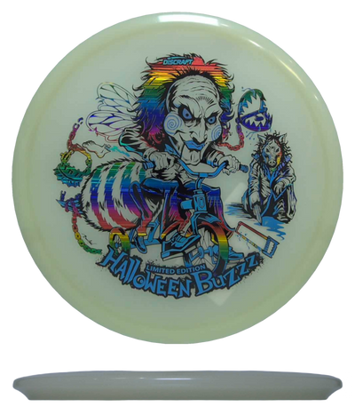 Discraft Buzzz - Mega Glow / 170-72g - Glow (Rainbow Foil/Blue Chrome - 2026 Halloween Edition) - Skyline Disc Golf