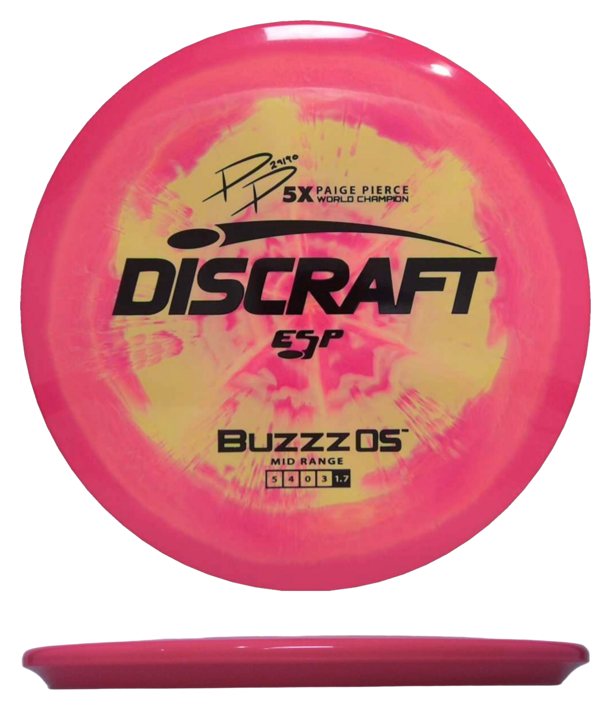 Discraft Buzzz OS - ESP / 173g - Hot Melon/Banana Swirl (Black) - Skyline Disc Golf