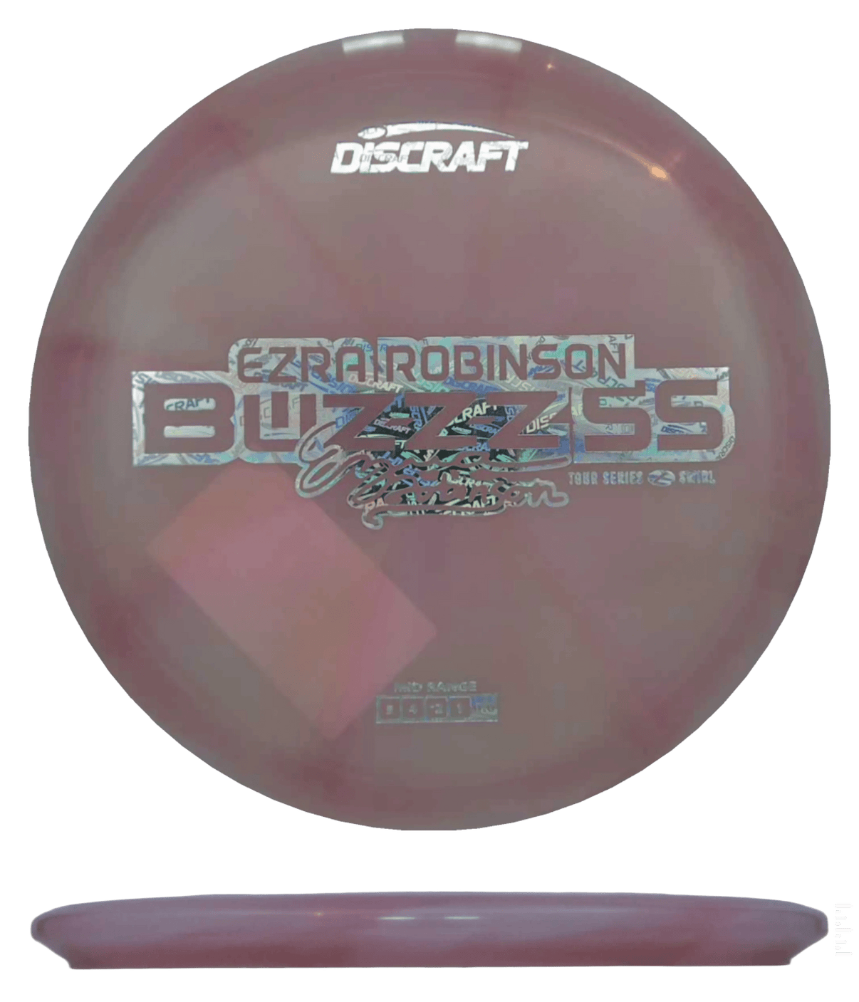 177+ - Pink Burst (Chrome Discrafts) Z Swirl - Ezra Robinson Tour Series Discraft Buzzz SS - Skyline Disc Golf