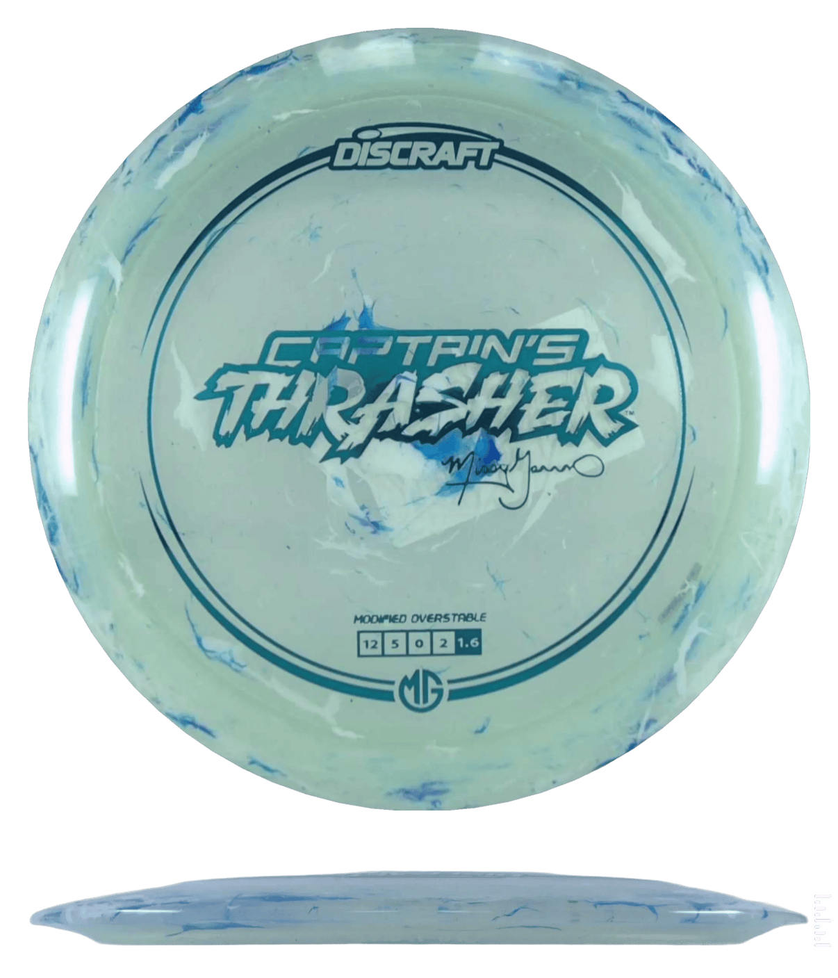 Discraft Captain's Thrasher - Z FLX Jawbreaker / 170-72g - Blue/White Jawbreaker (Blue Green Foil) - Skyline Disc Golf