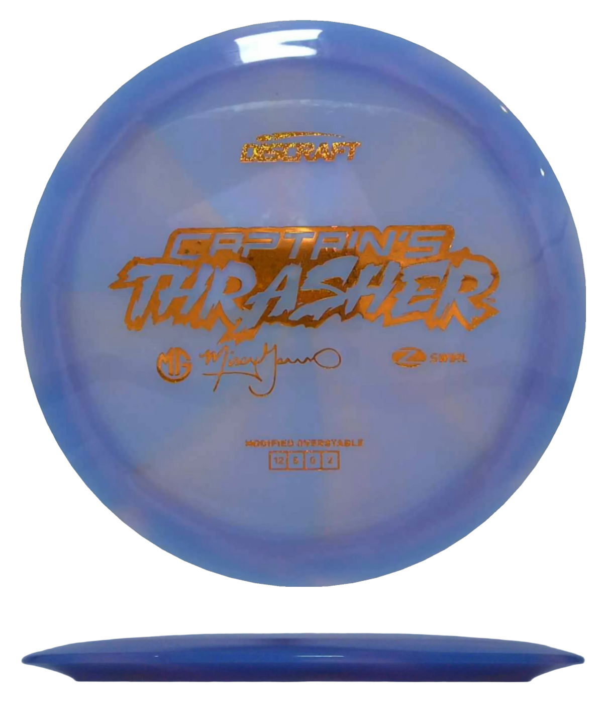 Discraft Captain Thrasher - Z Swirl / 173g - Lavender (Orange Glitter) - Skyline Disc Golf