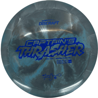 Discraft Captain's Thrasher Discraft Captain's Thrasher - Special Blend ESP - First Run / 173-74g - Charcoal/Blue Green Burst (Blue) - Skyline Disc Golf