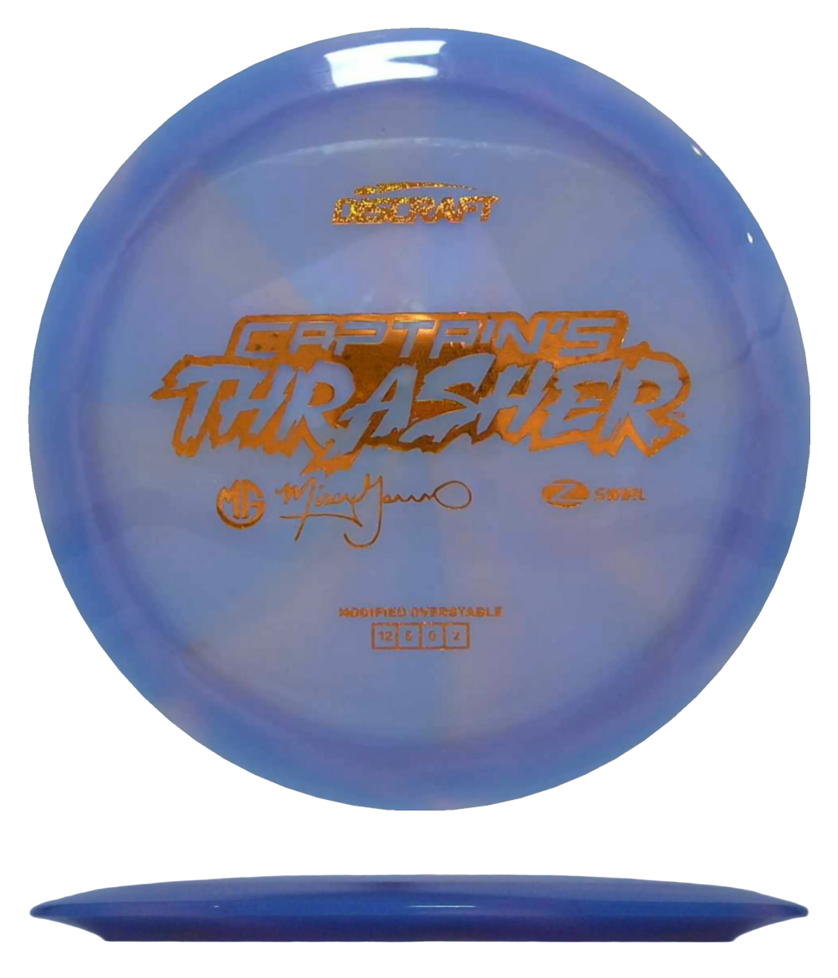 Discraft Captain Thrasher - Z Swirl / 173g - Lavender (Orange Glitter) - Skyline Disc Golf