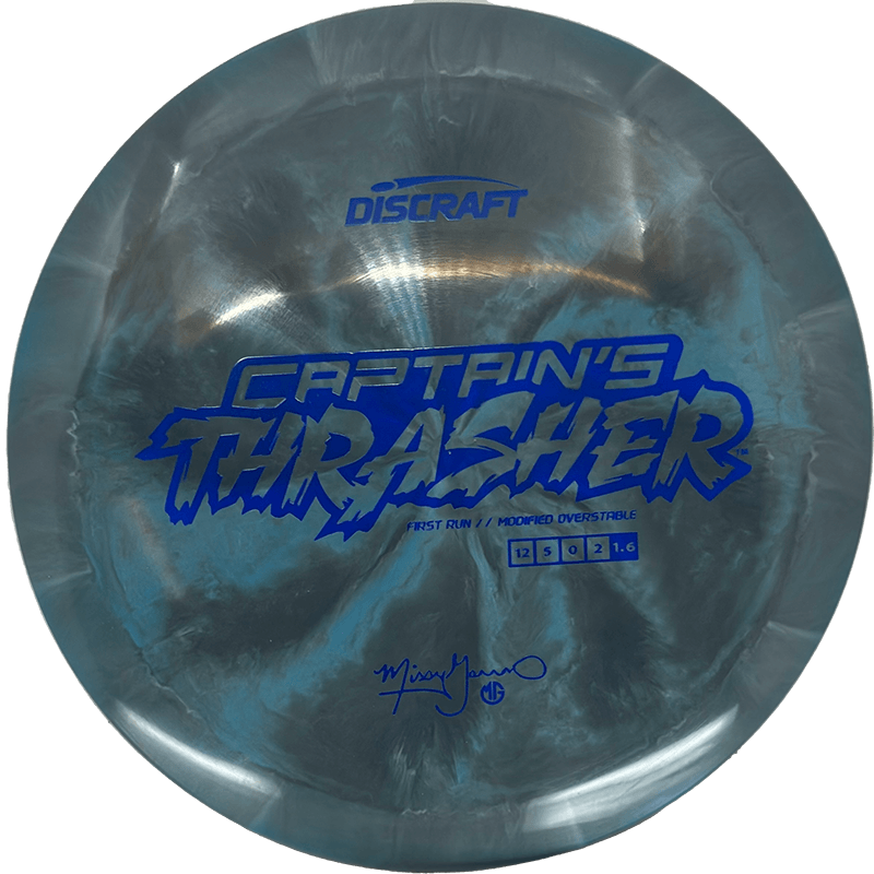 Discraft Captain's Thrasher Discraft Captain's Thrasher - Special Blend ESP - First Run / 173-74g - Charcoal/Blue Green Burst (Blue) - Skyline Disc Golf