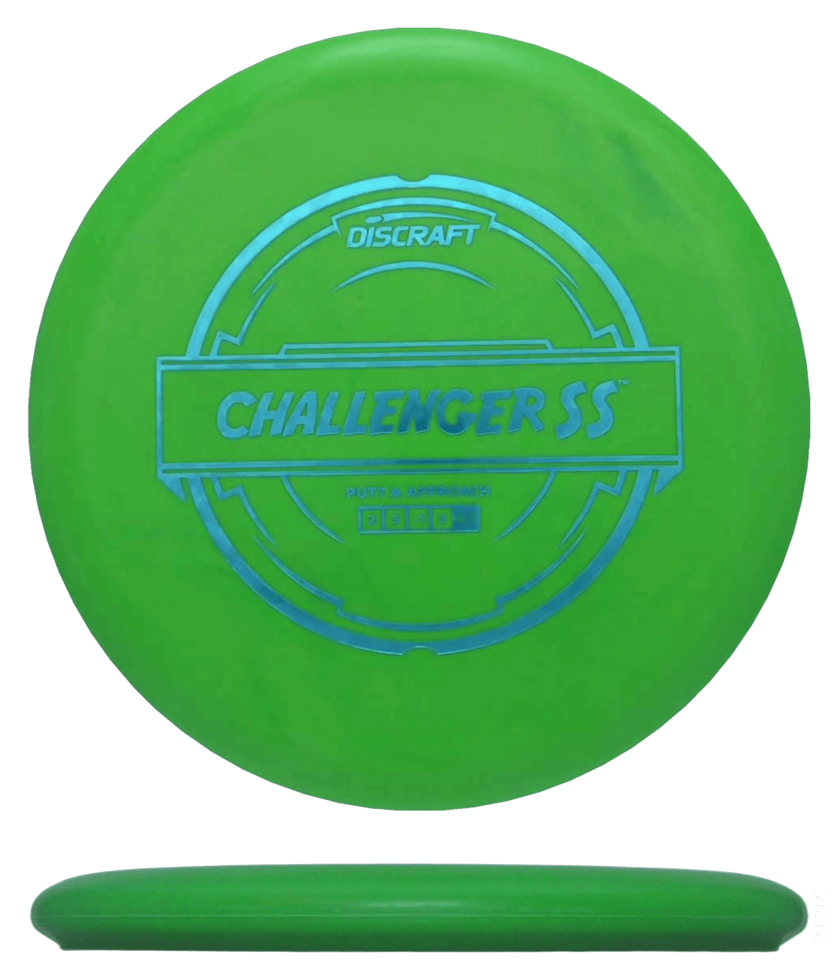 170 - 72g - Green (Blue Shatter) Putter Line Discraft Challenger SS - Skyline Disc Golf