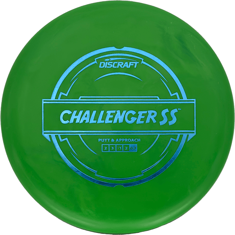 170 - 72g - Green (Blue Shatter) Putter Line Discraft Challenger SS - Skyline Disc Golf