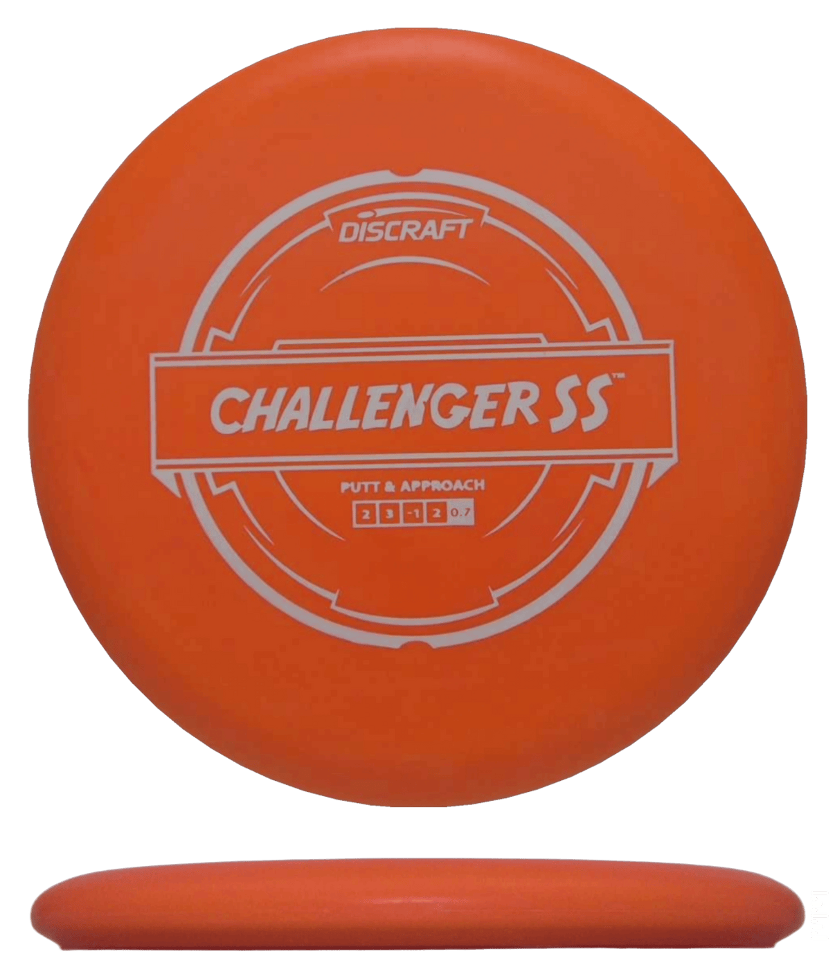 173 - 74g - Orange (White) Putter Line Discraft Challenger SS - Skyline Disc Golf