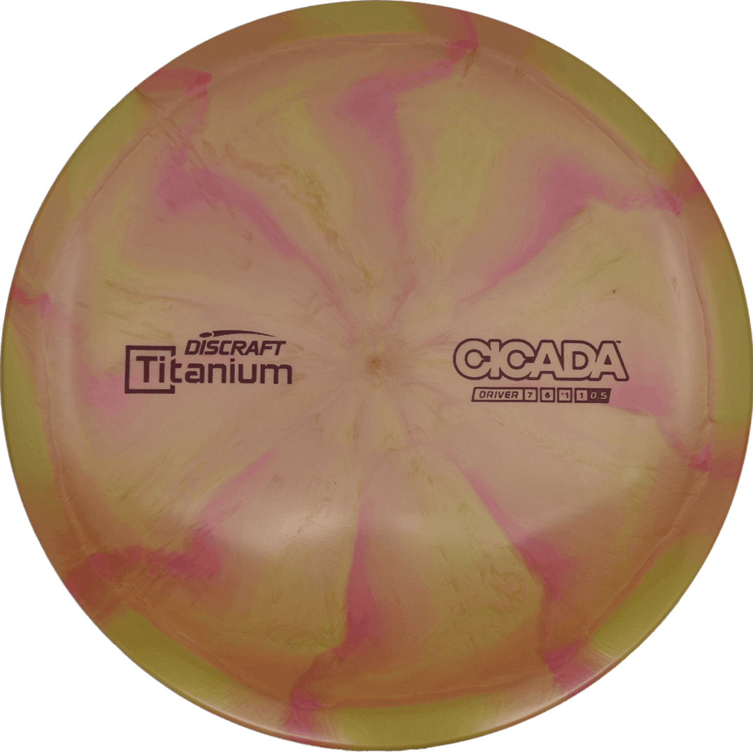 Discraft Cicada - Titanium / 173-74g - Honey Mustard/Red-ish Swirl (Deep Red)