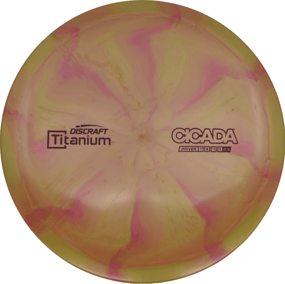 Discraft Cicada - Titanium / 173-74g - Honey Mustard/Red-ish Swirl (Deep Red)