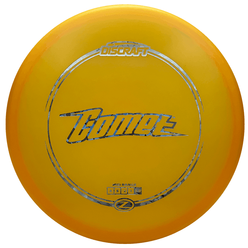 177+ - Yellow Orange (Silver Flowers) Z Line Discraft Comet - Skyline Disc Golf