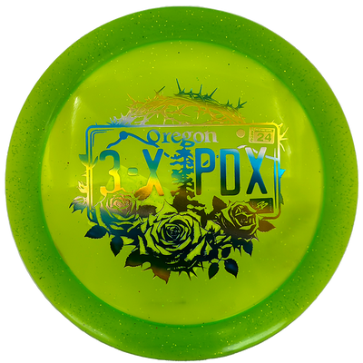 Discraft Drive Discraft Drive - CryZtal Sparkle - 3x PDX Champion / 170-72g - Lime Green (Blue/Yellow/Silver Foil) - Skyline Disc Golf