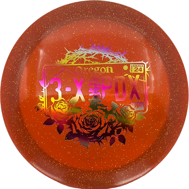 Discraft Drive Discraft Drive - CryZtal Sparkle - 3x PDX Champion / 170-72g - Red Orange (Sunset Foil) - Skyline Disc Golf