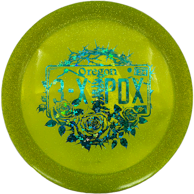 Discraft Drive Discraft Drive - CryZtal Sparkle - 3x PDX Champion / 164-66g - Dirty Lime (Blue Shamrocks) - Skyline Disc Golf