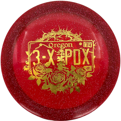 Discraft Drive Discraft Drive - CryZtal Sparkle - 3x PDX Champion / 173-74g - Red (Gold Stars) - Skyline Disc Golf