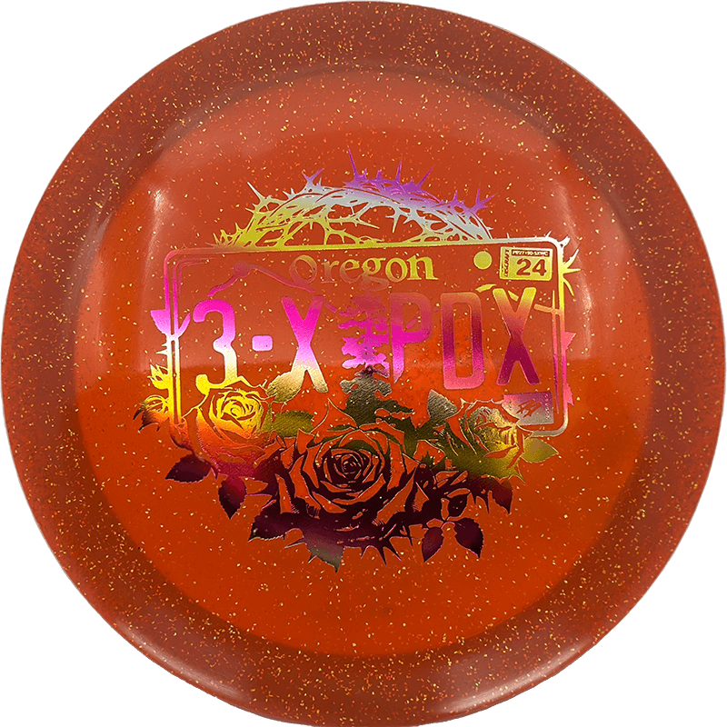 Discraft Drive Discraft Drive - CryZtal Sparkle - 3x PDX Champion / 170-72g - Red Orange (Sunset Foil) - Skyline Disc Golf