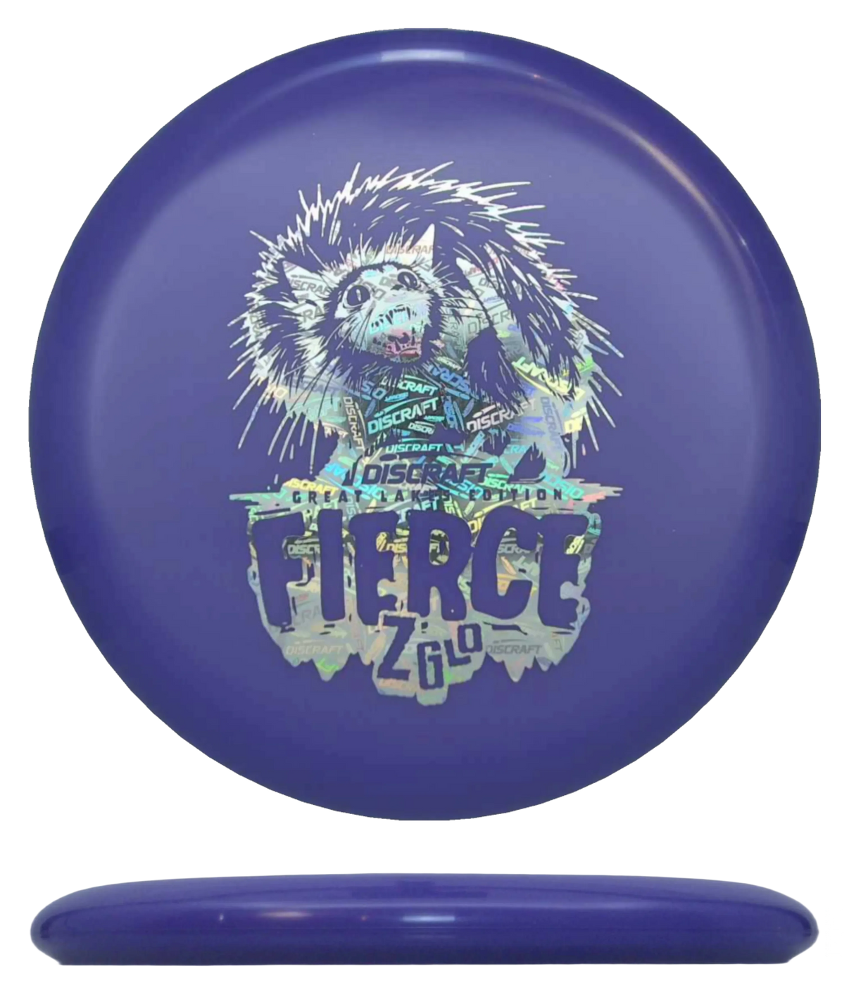 Discraft Fierce - Z Glo / 173-74g - Purple (Chrome Discrafts - DGLO Kitty) - Skyline Disc Golf