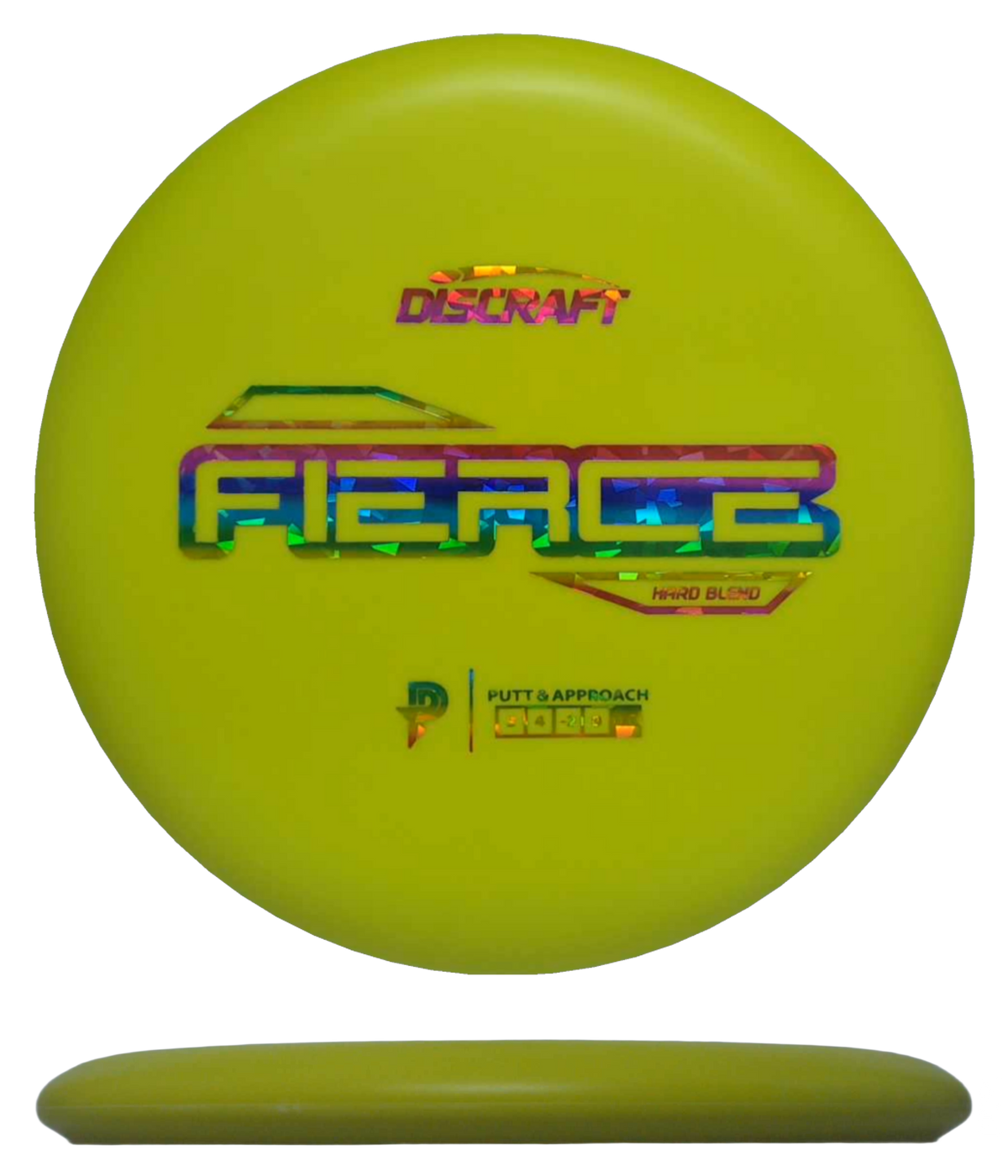 Discraft Fierce - Putter Line Hard / 167-69g - Yellow (Rainbow Shatter) - Skyline Disc Golf
