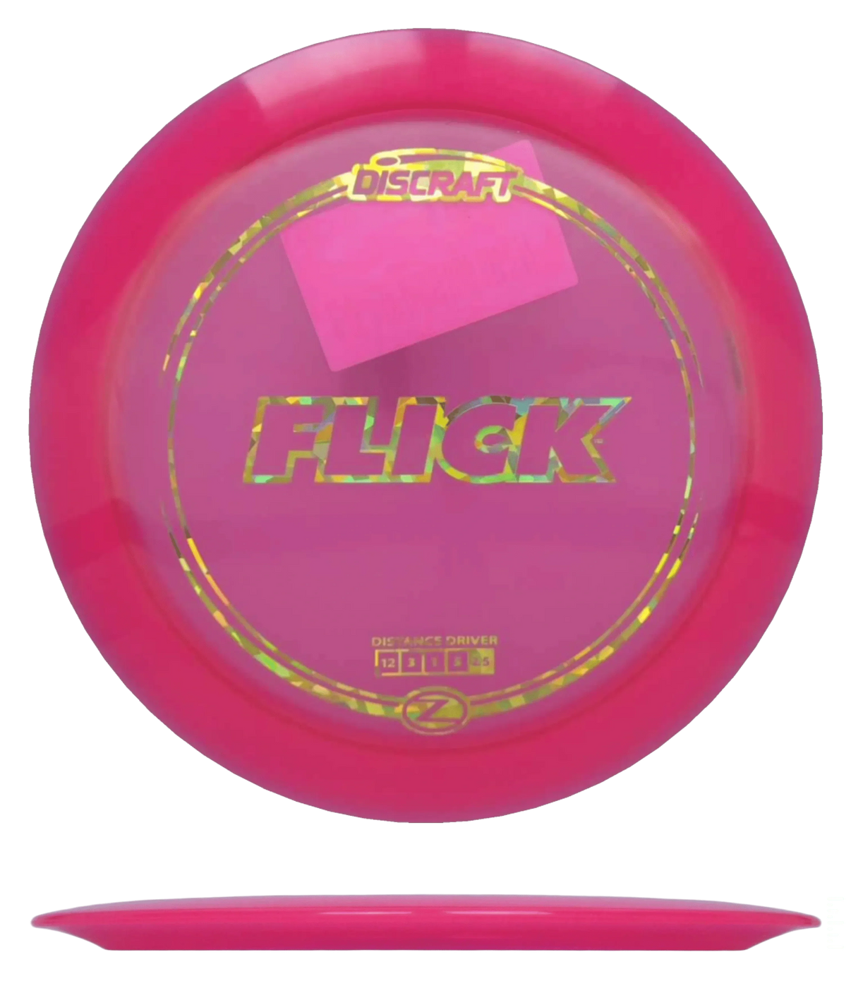 Discraft Flick - Z Line / 155-59g - Pink (Gold Shatter) - Skyline Disc Golf