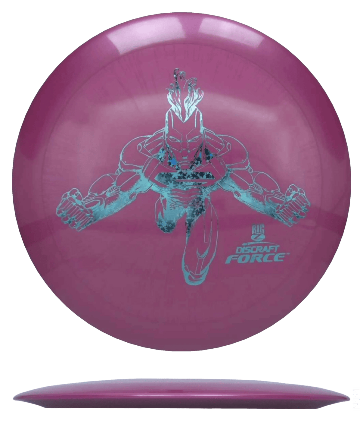 Discraft Force - Big Z / 164-66g - Rose (Blue Snowflakes) - Skyline Disc Golf