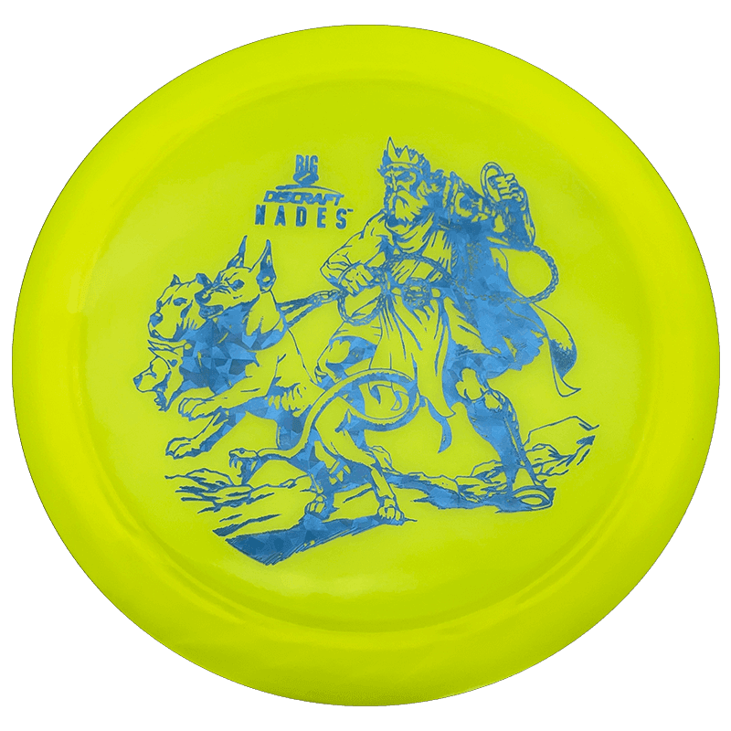 167 - 69g - Yellow (Blue Shatter) Big Z Discraft Hades - Skyline Disc Golf