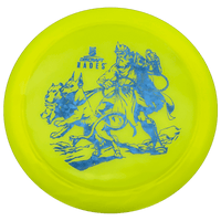 167 - 69g - Yellow (Blue Shatter) Big Z Discraft Hades - Skyline Disc Golf