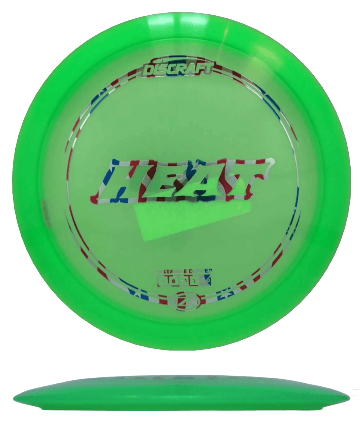 167 - 69g - Green (Flag Foil) Z Line Discraft Heat - Skyline Disc Golf
