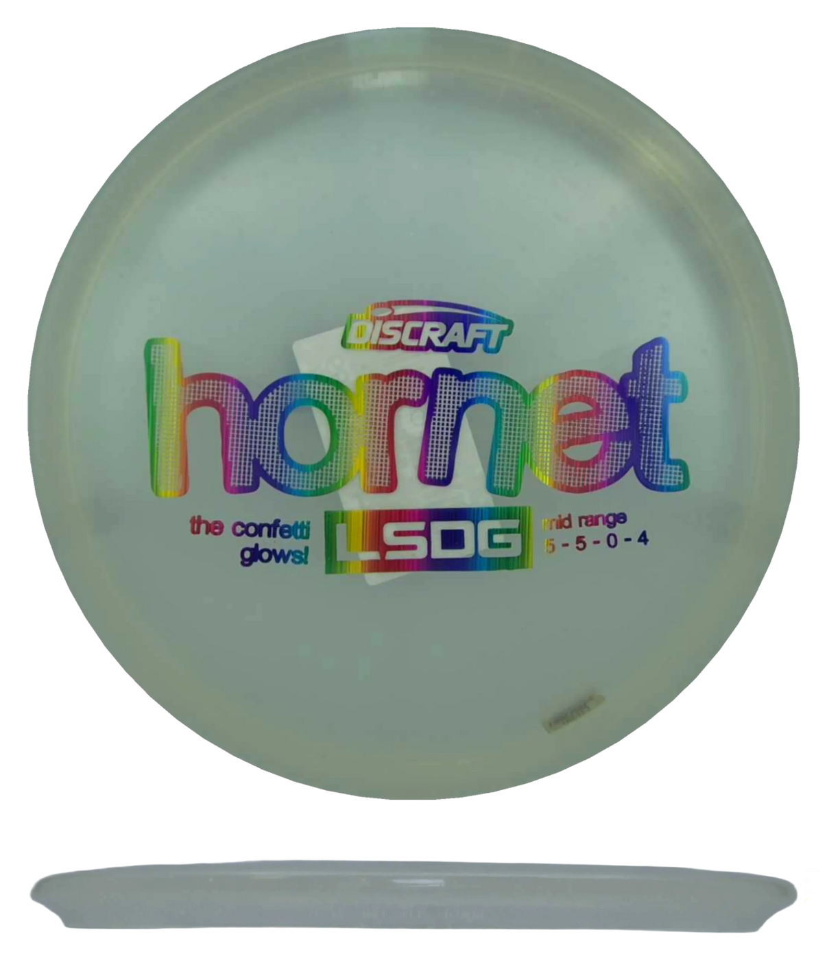 Discraft Hornet - CryZtal Confetti Glow - 2026 Ledgestone (Season One) / 160-63g - Clear (Rainbow Holo) - Skyline Disc Golf