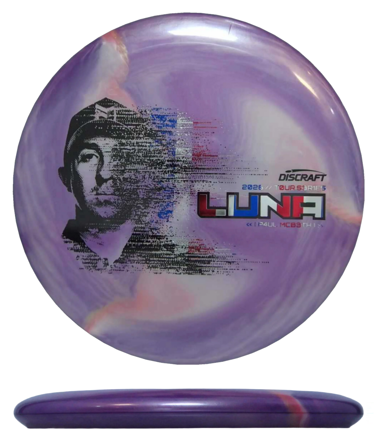 Discraft Luna - Special Blend - Paul McBeth Tour Series / 173-74g - Purple/Pink Burst (Flag Foil) - Skyline Disc Golf