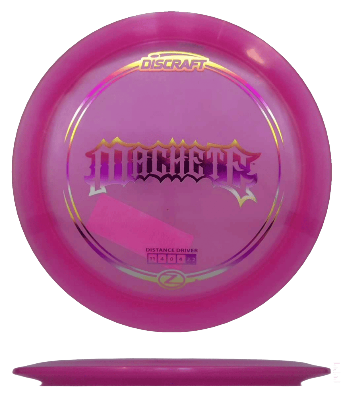 173 - 74g - Pink (Sunset Foil) Z Line Discraft Machete - Skyline Disc Golf
