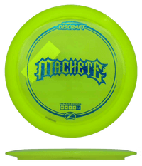173 - 74g - Yellow (Blue Shatter) Z Line Discraft Machete - Skyline Disc Golf