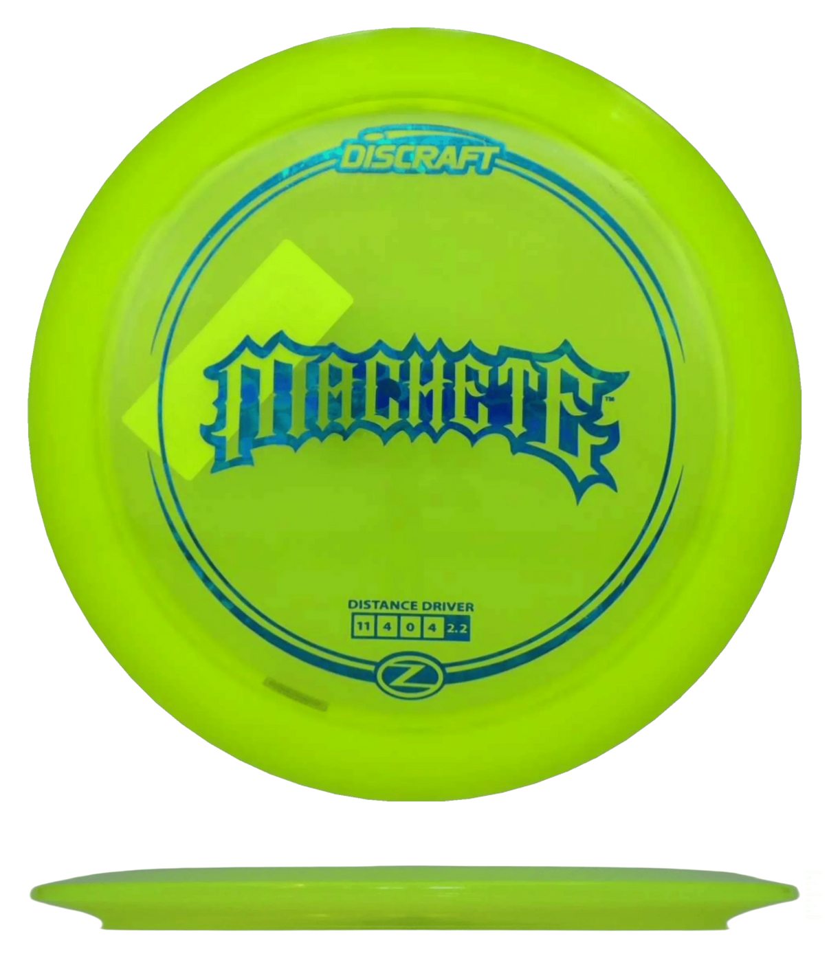 Discraft Machete - Z Line / 173-74g - Yellow (Blue Shatter) - Skyline Disc Golf