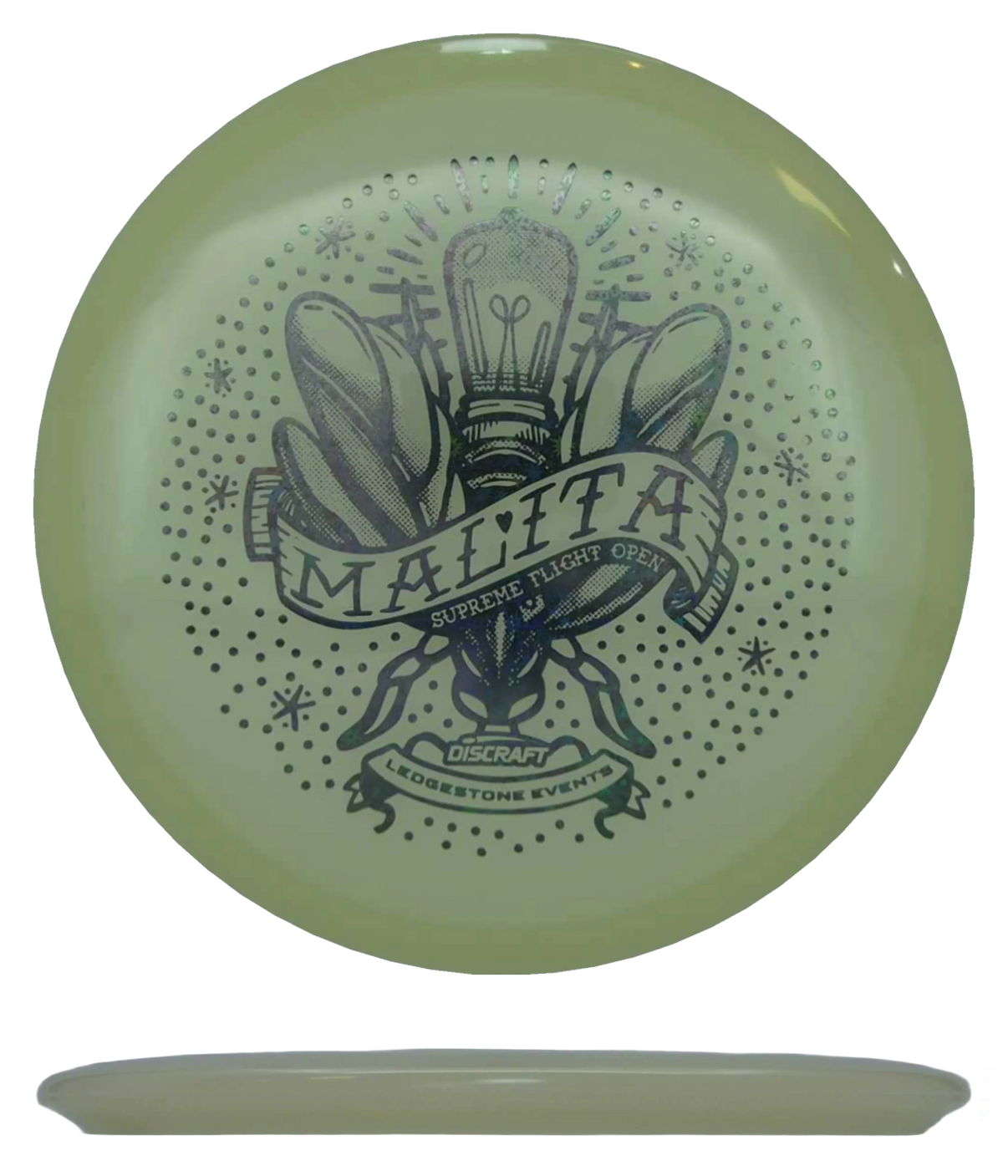 Discraft Malita - Mega Glo / 173-74g - Glow (Black Chrome Stars - Supreme Flight Open Edition) - Skyline Disc Golf