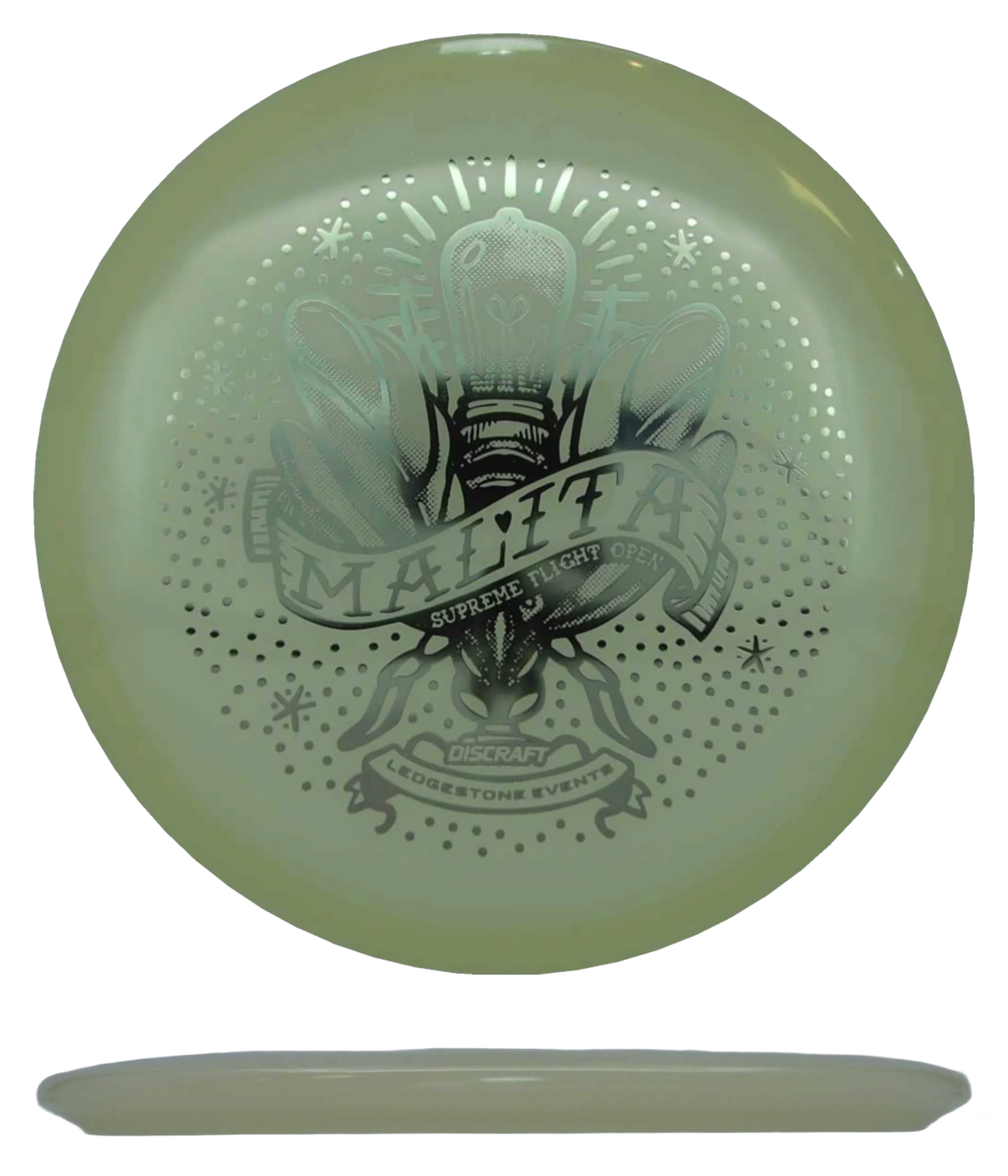 Discraft Malita - Mega Glo / 173-74g - Glow (Silver - Supreme Flight Open Edition) - Skyline Disc Golf