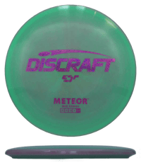 177+ - Green Swirl (Magenta Glitter) ESP Discraft Meteor - Skyline Disc Golf