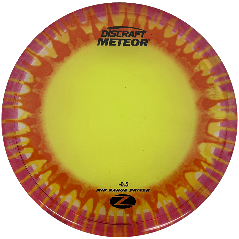 Discraft Meteor Discraft Meteor - Z Line FlyDye / 175-76g - Red/Yellow Burst w/ Pink Rim (Black) - Skyline Disc Golf