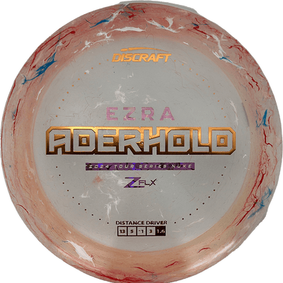 Discraft Nuke Discraft Nuke - Jawbreaker Z FLX - Ezra Aderhold Tour Series / 173-74g - Multicolor Jawbreaker (Orange Foil/Pink Flowers) - Skyline Disc Golf