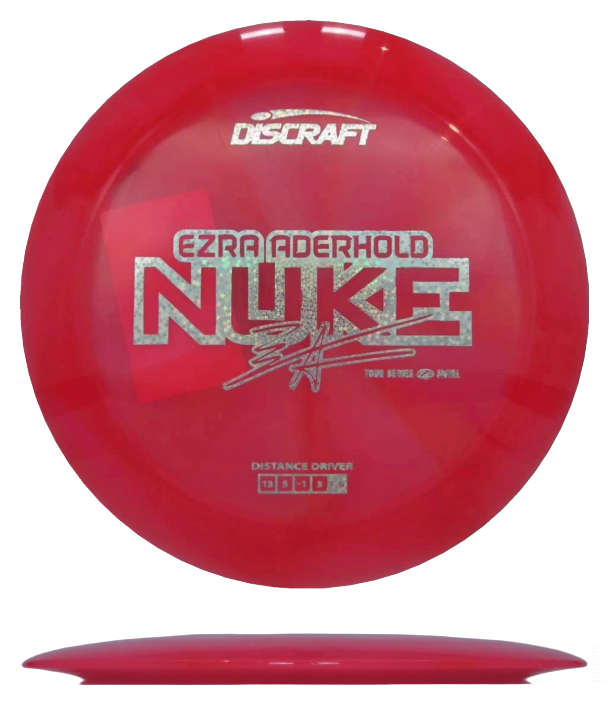 Discraft Nuke - Z Swirl - Ezra Aderhold Tour Series / 173-74g - Hot Red Burst (Chrome Stars) - Skyline Disc Golf