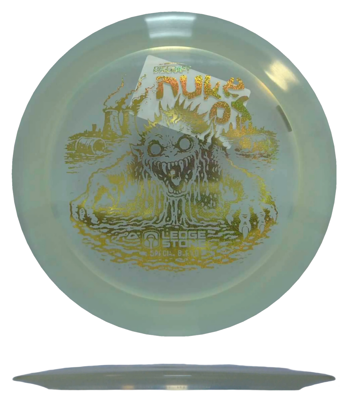 Discraft Nuke OS - Super FLX Z / 170-72g - Clear (Gold Glitter) - Skyline Disc Golf