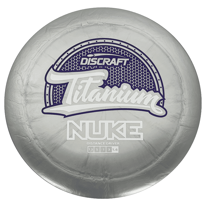 Discraft Nuke Discraft Nuke - Titanium / 173-74g - Silver (Navy Blue/White) - Skyline Disc Golf