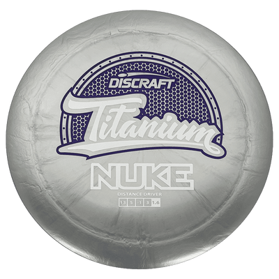 Discraft Nuke Discraft Nuke - Titanium / 173-74g - Silver (Navy Blue/White) - Skyline Disc Golf