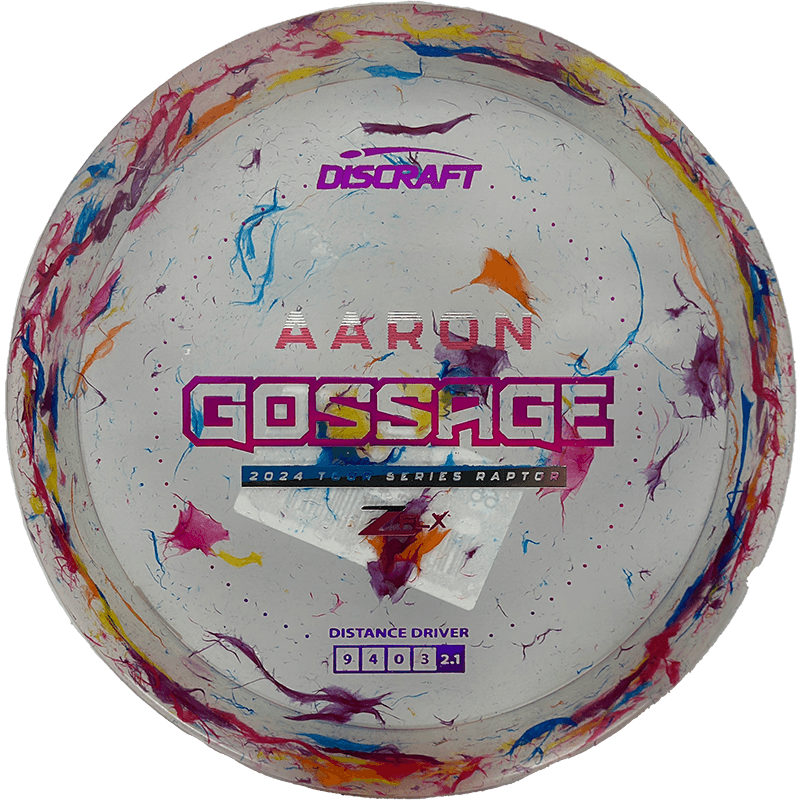 Discraft Raptor Discraft Raptor - Jawbreaker Z FLX - Aaron Gossage Tour Series / 173-74g - Multicolor Jawbreaker (Silver/Red/Blue & Magenta Chrome) - Skyline Disc Golf