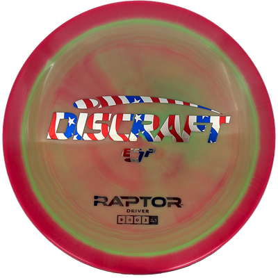 Discraft Raptor Discraft Raptor - ESP / 173-74g - Strawberry Limeade Swirl (Flag Foil) - Skyline Disc Golf