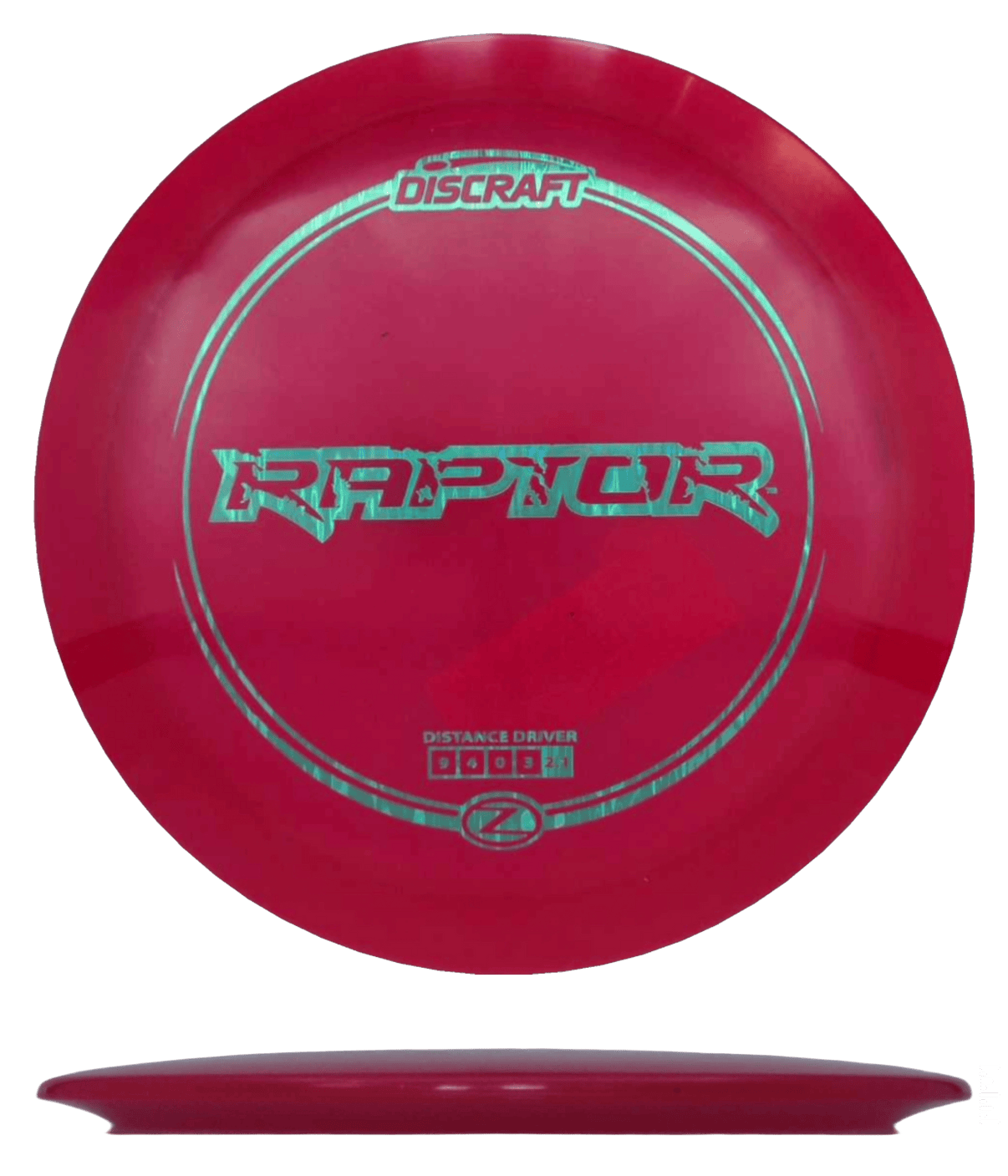173 - 74g - Red (Blue Waves) Z Line Discraft Raptor - Skyline Disc Golf