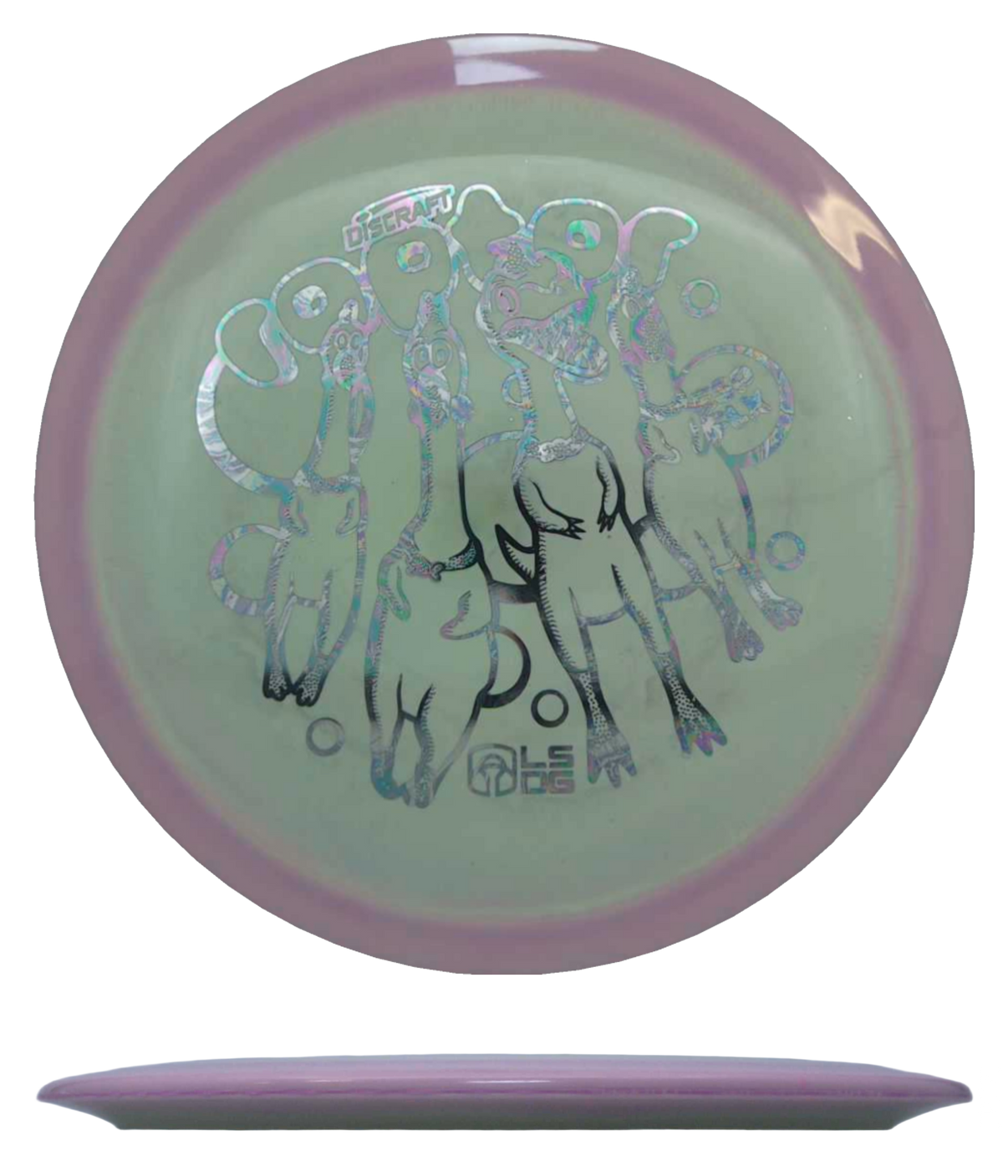 Discraft Raptor - ESP FLX - Ledgestone Wave 3 / 173-74g - Pink/Green (Oil Slick) - Skyline Disc Golf