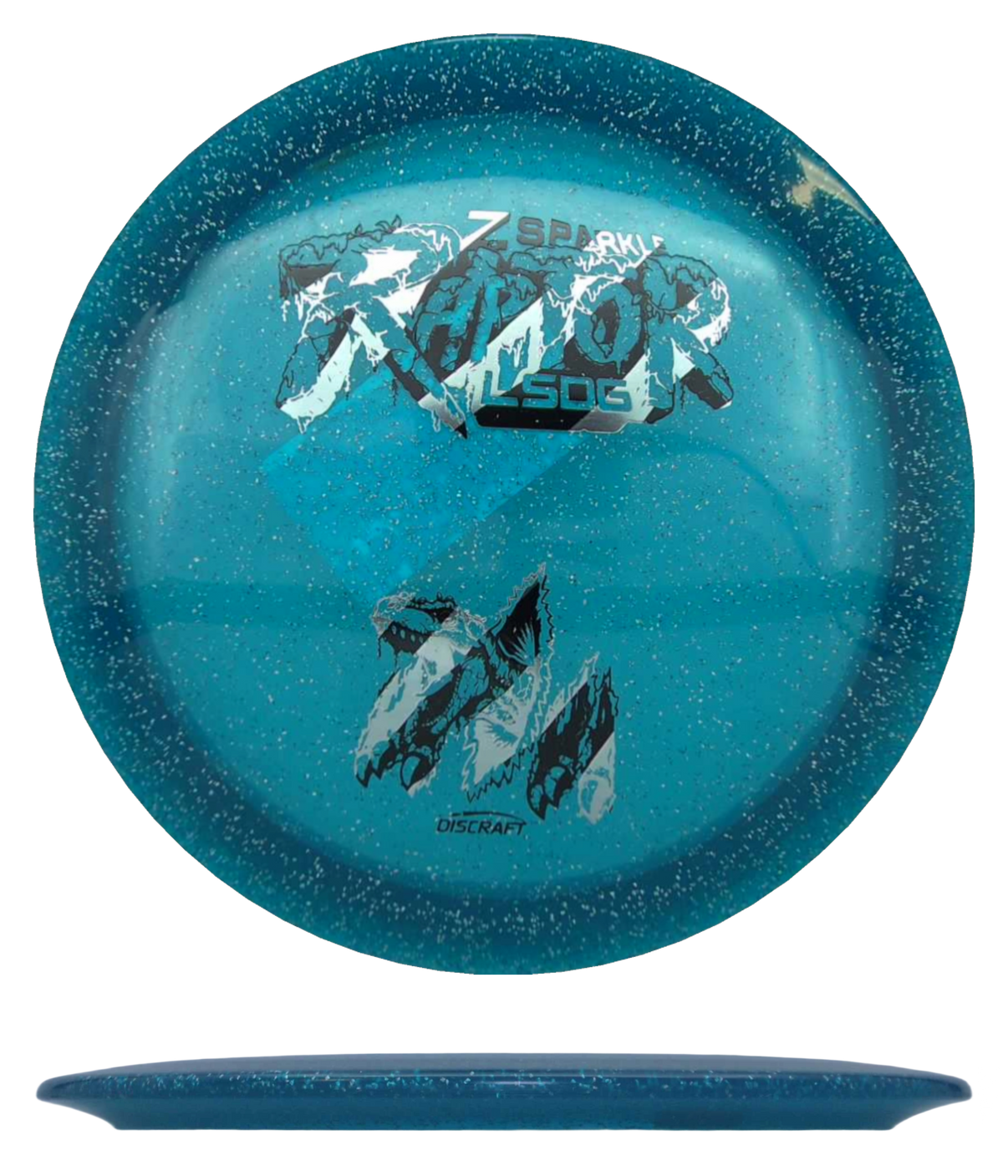 Discraft Raptor - Z Sparkle - 2026 Ledgestone (Season One) / 173-74g - Blue (Black & Silver) - Skyline Disc Golf